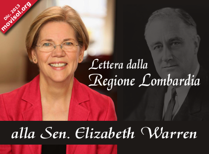 Lettera alla Sen. Warren dalla Regione Lombardia