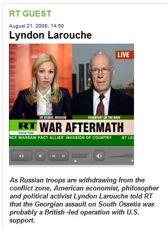 Per vedere l'intervista di LaRouche su Russia Today