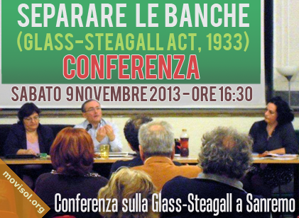 Conferenza sulla Glass-Steagall a Sanremo