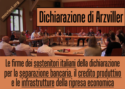 Firme dei sostenitori italiani della Dichiarazione di Arzviller
